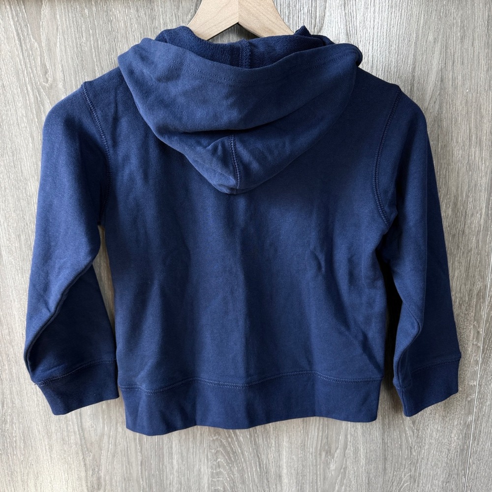 Crewcuts Zip Hoodie Boys S 6-7 Navy Blue French Terry Casual Preppy Classic NWT - Picture 3 of 5